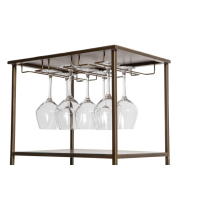 Wijnkast metaal met antique brass finish